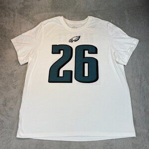 Nike NFL Philadelphia Eagles Football Saquon Barkley # 26 Shirt Mens 2XL White